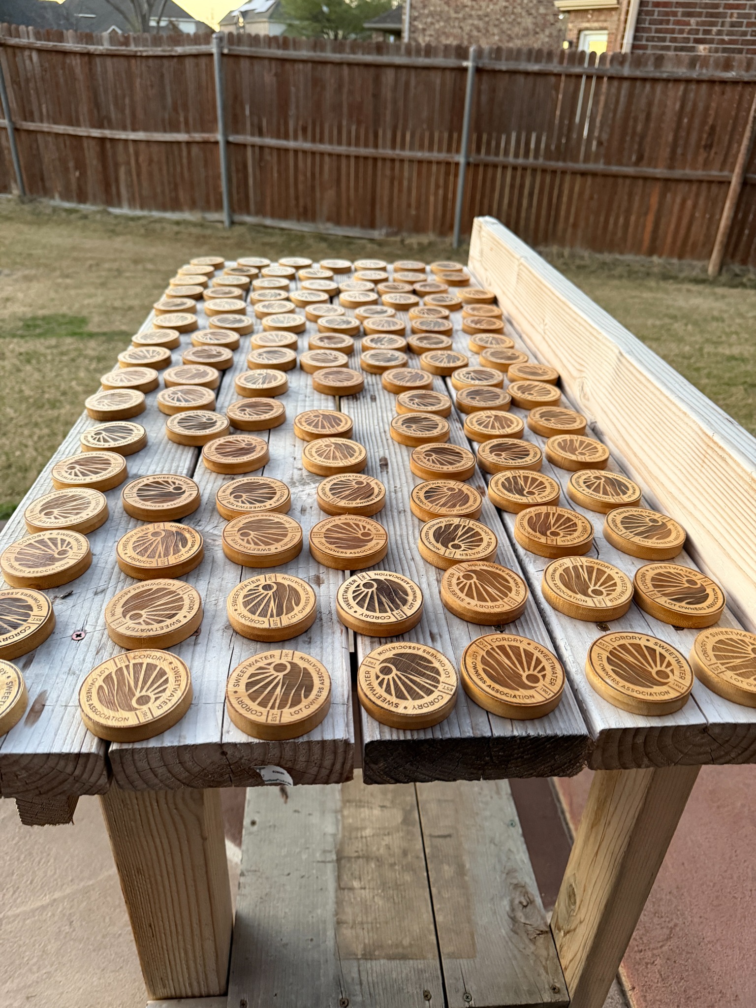 Batch engraved bottle openers