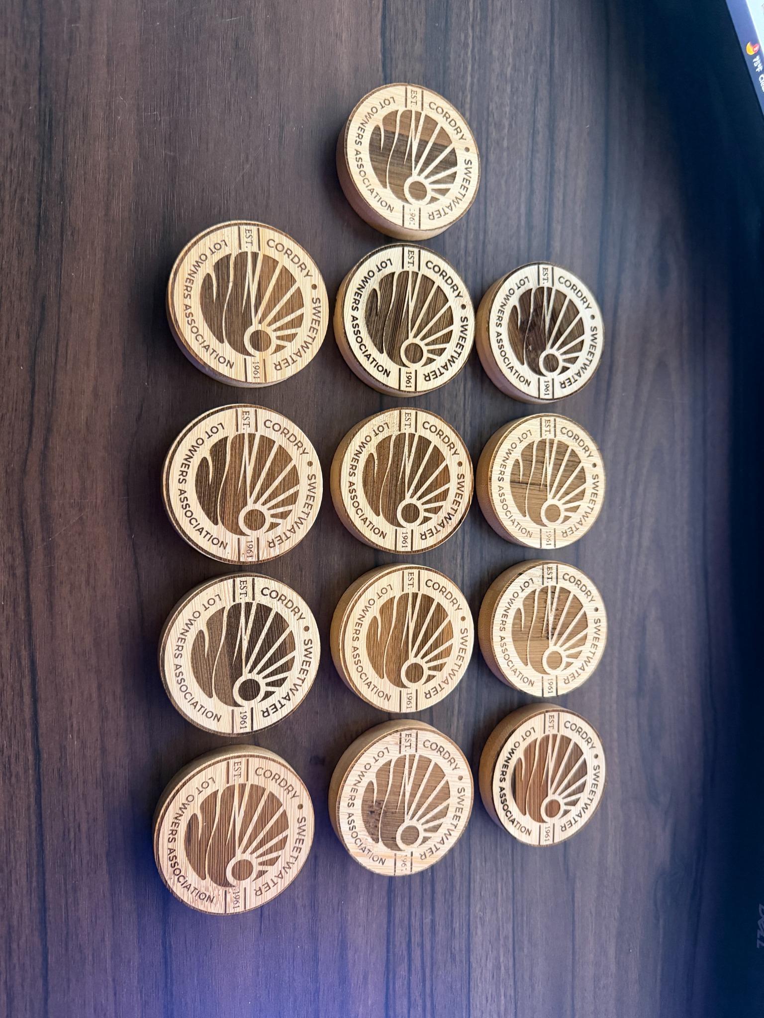 Laser engraved coasters