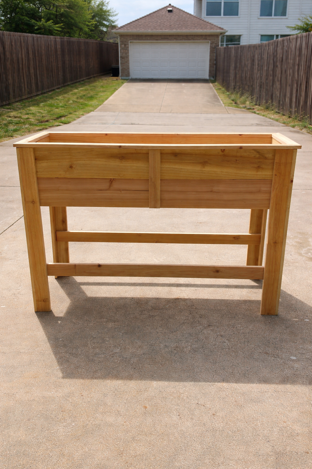 Raised cedar planter